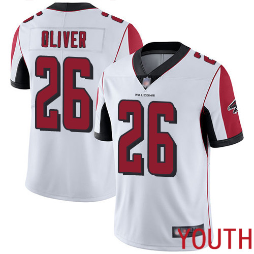 Atlanta Falcons Limited White Youth Isaiah Oliver Road Jersey NFL Football #26 Vapor Untouchable->youth nfl jersey->Youth Jersey